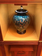 Load image into Gallery viewer, 100 Cubic Inch Venice Evening Funeral Glass Cremation Urn for Ashes