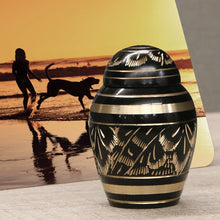 Load image into Gallery viewer, New, Solid Brass Brilliance Keepsake Cremation Urn w/velvet bag, 5 Cubic Inches
