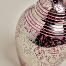 Load image into Gallery viewer, Teddy Bear Pink Petite Cremation Urn, 20 Cubic Inches