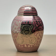 Load image into Gallery viewer, Teddy Bear Pink Petite Cremation Urn, 20 Cubic Inches