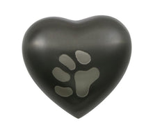 Load image into Gallery viewer, Small/Keepsake Slate/Pewter Brass Odyssey Heart Cremation Urn, 3 cubic inches