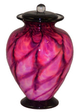 Load image into Gallery viewer, Large/Adult 220 Cubic Inch Venice Rose Funeral Glass Cremation Urn for Ashes