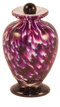 Load image into Gallery viewer, Small/Keepsake 3 Cubic Inch Venice Rose Funeral Glass Cremation Urn for Ashes
