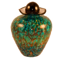 Load image into Gallery viewer, 100 Cubic Inch Rome Aegean Funeral Glass Cremation Urn for Ashes