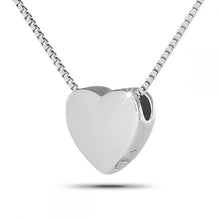 Load image into Gallery viewer, Sterling Silver Sacred Heart Pendant/Necklace Funeral Cremation Urn for Ashes