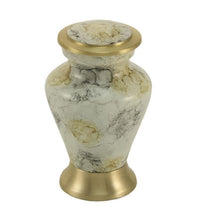 Load image into Gallery viewer, Keepsake Funeral Cremation Urn for ashes,5 Cubic Inches-Glenwood White Marble