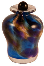 Load image into Gallery viewer, Small/Keepsake 3 Cubic In Palermo Evening Glass Funeral Cremation Urn for Ashes