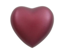 Load image into Gallery viewer, Small/Keepsake 3 Cubic In Magenta Aluminum Grecian Heart Funeral Cremation Urn