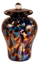 Load image into Gallery viewer, 100 Cubic Inch Palermo Evening Funeral Glass Cremation Urn for Ashes