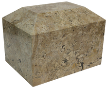 Load image into Gallery viewer, Large/Adult 190 Cubic Inch Fossil Stone Marble Funeral Cremation Urn for Ashes