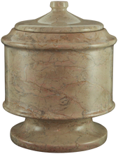 Load image into Gallery viewer, Large 145 Cubic Inch Brown Lasting Tribute Cameo Marble Pet Cremation Urn