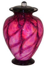Load image into Gallery viewer, XL/Companion 400 Cubic Inch Venice Rose Funeral Glass Cremation Urn for Ashes