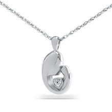 Load image into Gallery viewer, Mother Love White Stainless Steel Pendant/Necklace Cremation Urn for Ashes