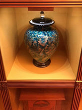 Load image into Gallery viewer, XL/Companion 400 Cubic Inch Rome Aegean Funeral Glass Cremation Urn for Ashes
