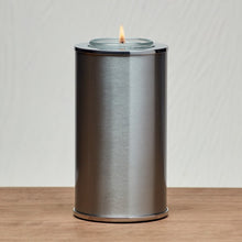 Load image into Gallery viewer, Small/Keepsake Aluminum Pewter Memory Light Cremation Urn, 20 cubic inches