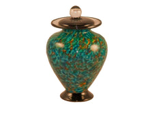 Load image into Gallery viewer, 100 Cubic Inch Venice Aegean Funeral Glass Cremation Urn for Ashes