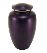 Load image into Gallery viewer, Large Classic Pet Brass Violet Funeral Cremation Urn, 195 Cubic Inches