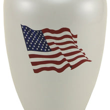 Load image into Gallery viewer, Large Funeral Cremation Urn for ashes, 210 Cubic Inches - Classic Color Flag