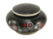 Load image into Gallery viewer, Black Cloisonne Keepsake Funeral Cremation Urn for Ashes, 5 Cubic Inches