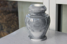 Load image into Gallery viewer, Small/Keepsake 15 Cubic Inch Carpel Cashmere Gray Cremation Urn for Ashes