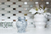 Load image into Gallery viewer, Small/Keepsake 15 Cubic Inch Carpel Cashmere Gray Cremation Urn for Ashes