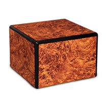 Load image into Gallery viewer, Society Burl 34 Cubic Inches Small/Keepsake Wood Box Cremation Urn for Ashes