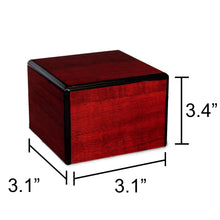 Load image into Gallery viewer, Society Cherry 34 Cubic Inches Small/Keepsake Wood Box Cremation Urn for Ashes