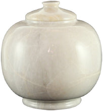 Load image into Gallery viewer, Dome Antique White Marble Funeral Cremation Pet Urn