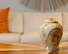 Load image into Gallery viewer, Large/Adult 220 Cubic Inch Onyx Marble Funeral Cremation Urn for Ashes