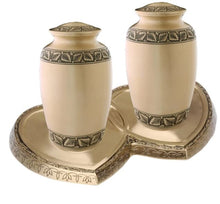 Load image into Gallery viewer, XLarge/Companion 400 Cubic Inch Brass Athens Gold Funeral Cremation Urn