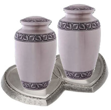 Load image into Gallery viewer, XLarge/Companion 400 Cubic Inch Brass Athens Pewter Funeral Cremation Urn