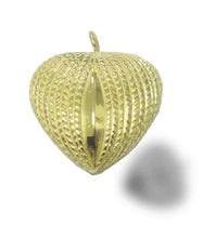 Load image into Gallery viewer, My Heart 24k Gold Plated Sterling Silver Funeral Cremation Urn Pendant w/Chain