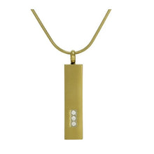 Load image into Gallery viewer, Stainless Steel/14K Gold Plated Bronze Pillar Cremation Pendant w/chain