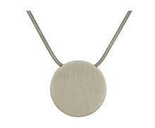 Load image into Gallery viewer, Stainless Steel Pewter Round Pendant w/Chain Funeral Cremation Urn for Ashes