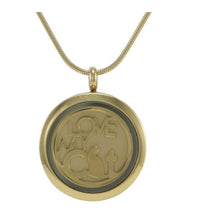 Load image into Gallery viewer, Stainless Steel Round Bronze "Love My Cat" Pendant Cremation Urn for Ashes