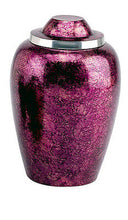 Load image into Gallery viewer, Burgundy Adult Alloy Funeral Cremation Urn w. Velvet Pouch, Other Sizes Avail.