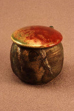Load image into Gallery viewer, RAKU Unique Ceramic Companion Small/ Keepsake Funeral Cremation Urn #K002