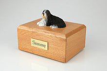 Load image into Gallery viewer, Bearded Collie Pet Funeral Cremation Urn Avail in 3 Different Colors & 4 Sizes