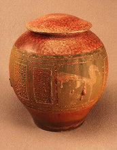 Load image into Gallery viewer, RAKU Unique Ceramic Individual Adult Funeral Cremation Urn #A005