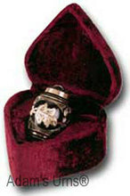Load image into Gallery viewer, Solid Brass Toledo Keepsake Funeral Cremation Urn w. Heart Box, 3 Cubic Inches