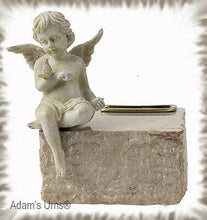 Load image into Gallery viewer, Solid Cream Marble,Child/Infant/Pet Size Funeral Cremation Urn Keepsake w. Angel