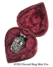 Load image into Gallery viewer, New, Solid Brass Keepsake Funeral Cremation Urn & Heart Box, 3 Cubic Inches
