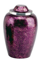 Load image into Gallery viewer, Burgundy Plum Alloy 3" Size Funeral Cremation Urn Keepsake with Velvet Heart Box