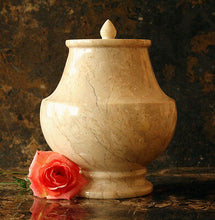 Load image into Gallery viewer, Triton Cream Colored Cameo Marble Adult Funeral Cremation Urn