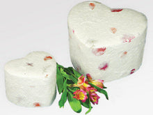Load image into Gallery viewer, Biodegradable,Eco-Friendly Floral Heart Oversize/Companion Cremation Urn, 360 CI