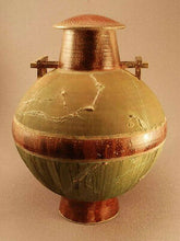 Load image into Gallery viewer, RAKU Unique Ceramic Individual Adult Funeral Cremation Urn #A001