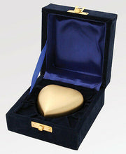 Load image into Gallery viewer, Bronze Finished Permanent Brass Heart Shaped Keepsake Funeral Cremation Urn