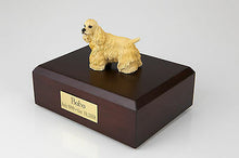 Load image into Gallery viewer, Blonde Cocker Spaniel Pet Funeral Cremation Urn Avail in 3 Diff Colors & 4 Sizes