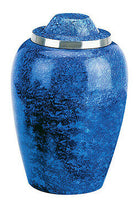 Load image into Gallery viewer, Cobalt Blue Alloy 3" Size Funeral Cremation Urn Keepsake with Velvet Heart Box