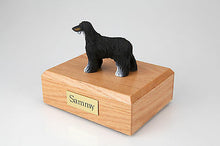 Load image into Gallery viewer, Black White Afghan Hound Pet Funeral Cremation Urn Avail 3 Diff Colors & 4 Sizes